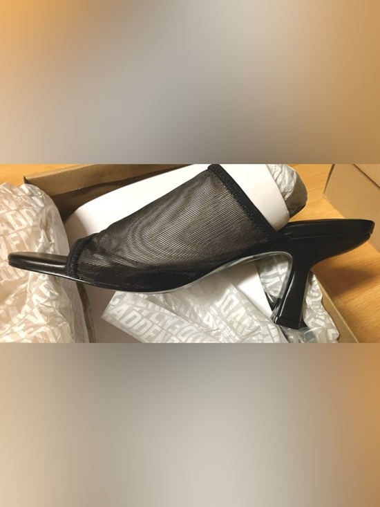 Steve Madden Shoes - Steve Madden Black Mesh Slip-On Mule Heeled Sandals: Size 7